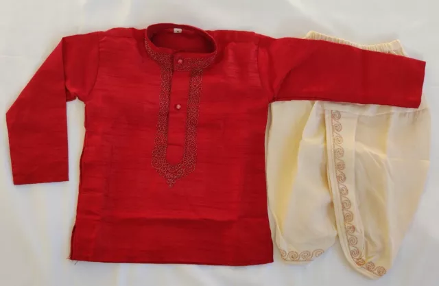 BOYS KIDS wear traditional KURTA DHOTI PYJAMA INDIAN Asian dress AGE 2 YRS