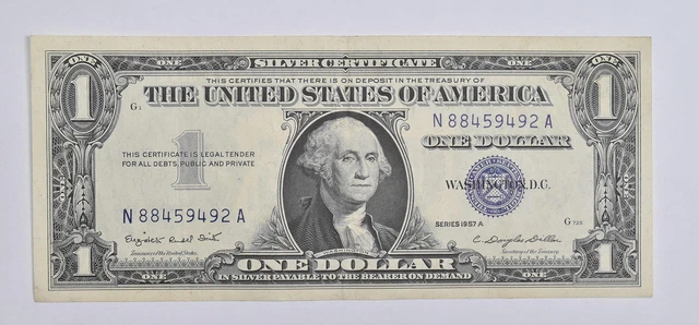 Crisp - 1957-A United States Dollar Currency $1 Silver Certificate *956