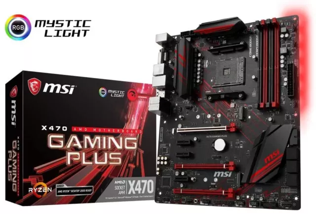 MSI X470 Gaming Plus Mainboard AMD Ryzen X470 Sockel AM4 ATX USB-C 2x Turbo M.2