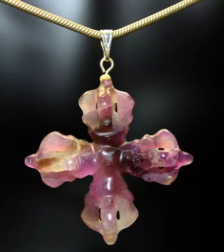 Amethyst Amulett Dorje Vajra Edelsteine Pendel