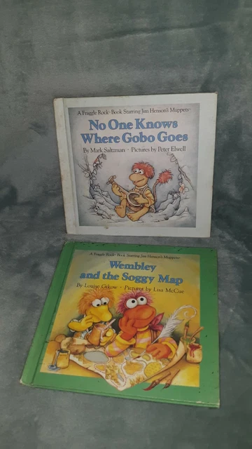 FRAGGLE ROCK Books Vintage Jim Henson Muppets Weekly Reader Books Lot Of 2 vtg