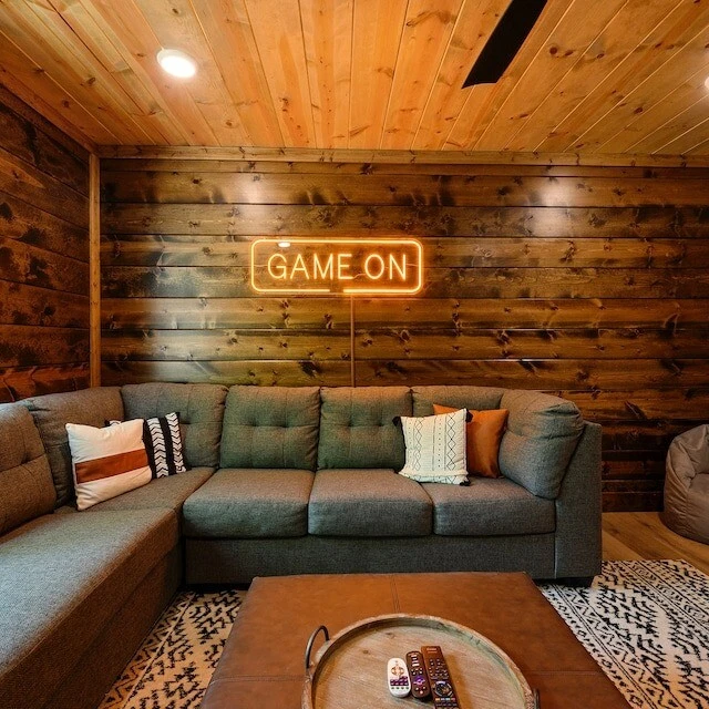 GAME ON Neon Sign,Neon Lights Game Room Wall Decor,For Kids Home Bedroom Decor