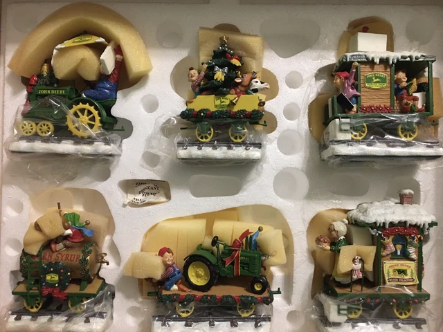 Danbury Mint John Deere Christmas Train 6 Piece Set Model A Tractor New In Box