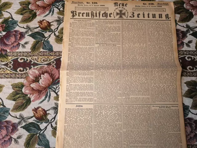 1893 Kreuzzeitung Preußen Neue Preußische Zeitung... 10 Ausgaben...p005 Konvolut