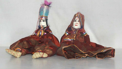 Rajasthani Kathputli Hand Crafted Wooden Head & Cloth Men & Woman Puppet Toy