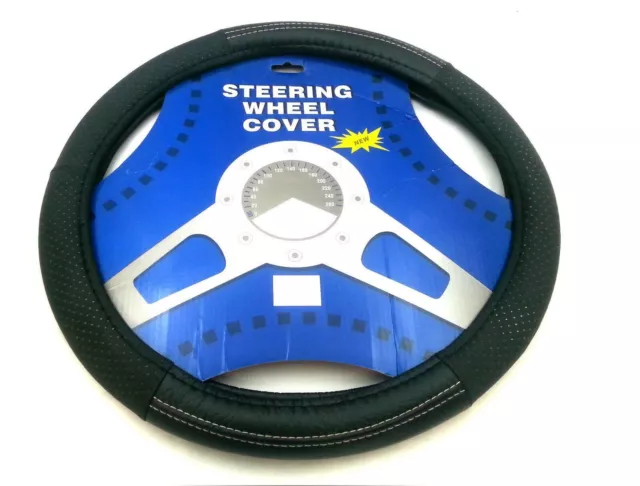 STEERING WHEEL COVER, steering wheel cover, steering wheel protector Ø 37 -  39 PU leather fits Skoda £11.97 - PicClick UK