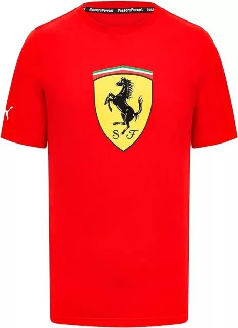 Scuderia Ferrari Classic Shield Tee Shirt Red - Medium