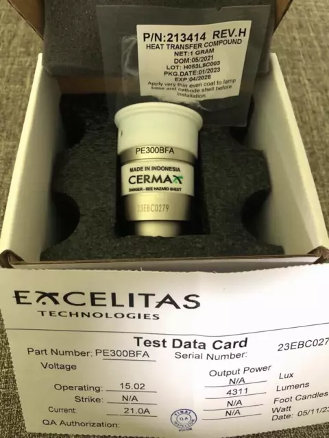 Pe300Bf Bfa Original Excelitas Cermax 300W 14V Xenon Lamp - Free Usa Shipping