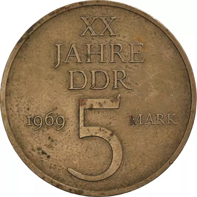 East German 5 Mark Coin | 20 Years of GDR | KM22 1969