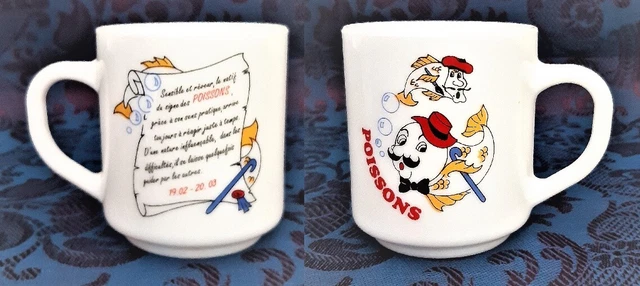 ARCOPAL * MUG TASSE X 1 * signe du zodiaque POISSONS