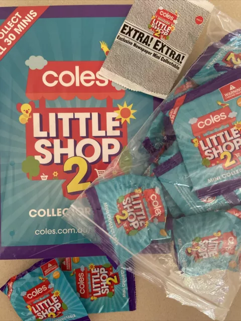 Coles Little Shop 2 Minis 27 Unopened Incl Extra Newspaper And Case Brand New