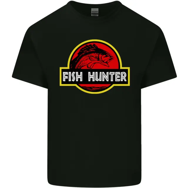 Fish Hunter Funny Fishing Fisherman Mens Cotton T-Shirt Tee Top
