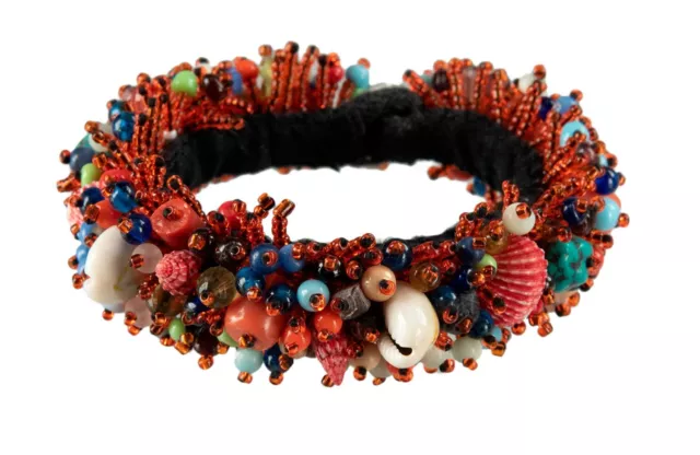 Cauris & Rock Beads Bracelet - Craft Made in Nepal - 5921