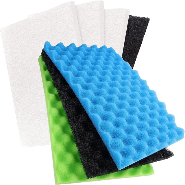 LTWHOME Value Pack of Large DIY Poly Coarse Fine Foam Filter Pads Set for Aquari