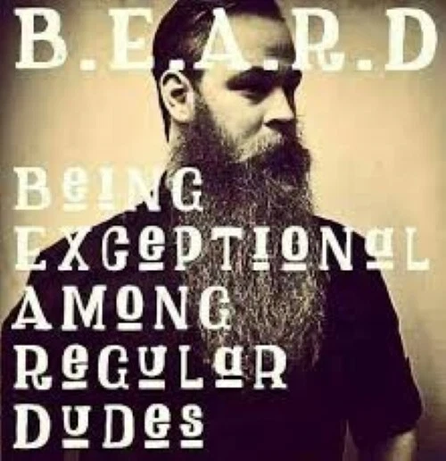 BEARD Being Exceptional Among Regular Dudes Grow Hair Face Handsome MAGNET