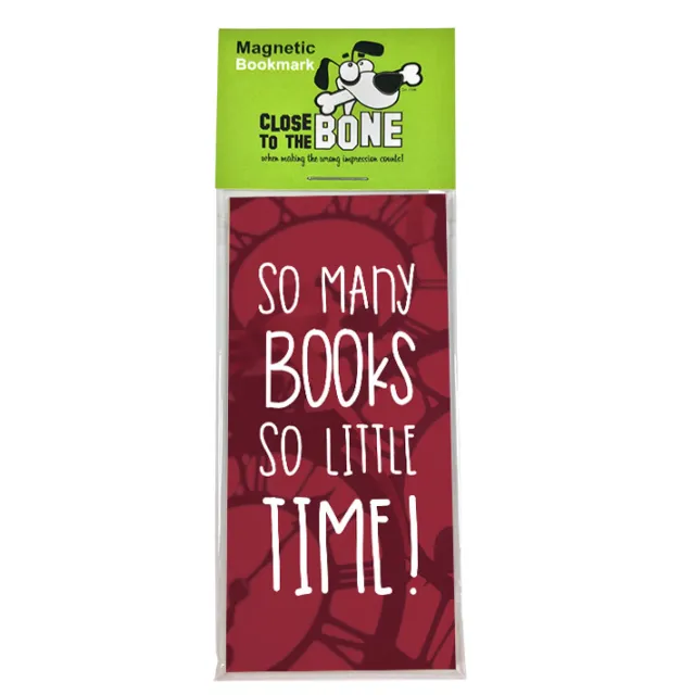 #631 MAGNETIC BOOKMARK So Many Books funny present rude Any Occasion Gift
