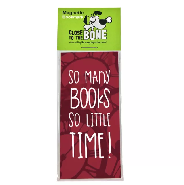 #631 MAGNETIC BOOKMARK So Many Books funny present rude Any Occasion Gift