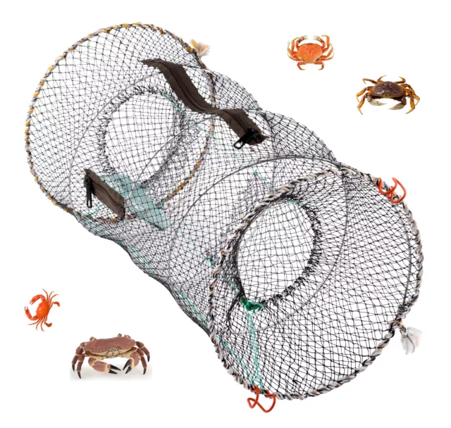 Crab Net For Prawn Shrimp Crayfish Lobster Eel Live Bait Fishing Pot Basket