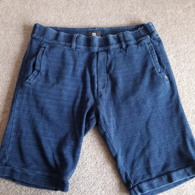 Vintage Jetlag Sweat Shorts Adult L Blue Waffle Pockets Workout Casual Retro Men