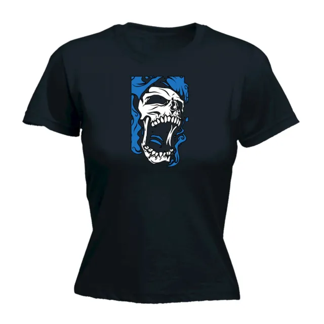 Screaming Skull Face Fashion - Funny Womens Ladies Top T Shirt T-Shirt Tshirt