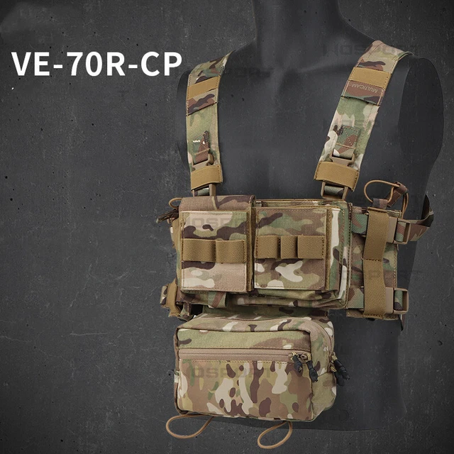 MK3 Micro Fight Chest Rig Chassis Tactical Carrier with Mag Pouches Cordura