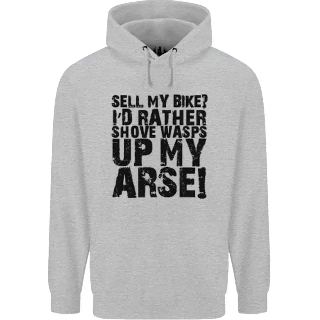 Cycling Biker Sell My Bike? Cyclist Bicycle Mens 80% Cotton Hoodie