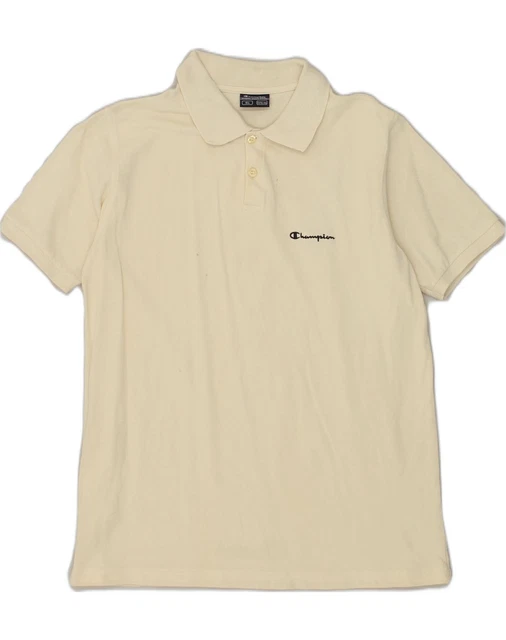 CHAMPION Boys Polo Shirt 13-14 Years Beige Cotton ZH10