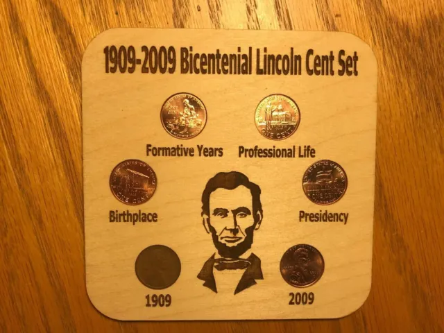 1909 - 2009 Lincoln One Cent Bicentennial Set CUSTOM and UNIQUE