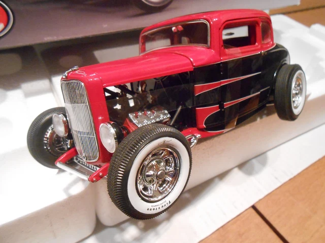 ACME GMP 1:18 1932 Ford Five Window Coupe Tom's Garage Red Black