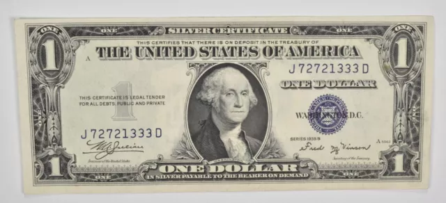 1935-B Silver Certificate $1 Blue Seal - Uncirculated US Paper Money *0957