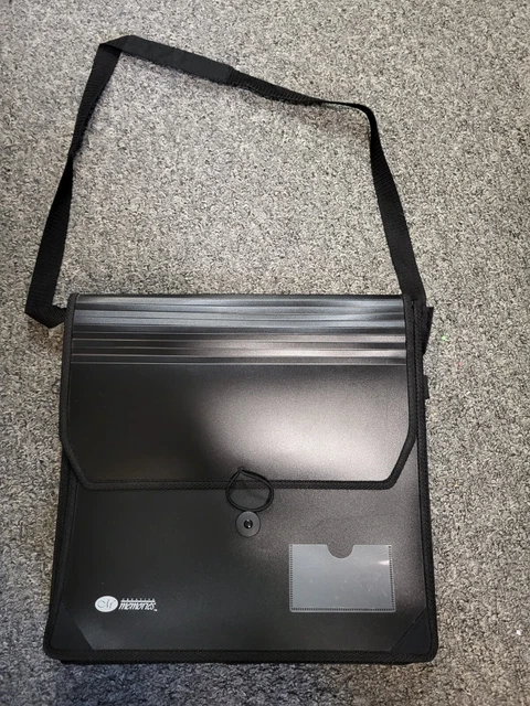 Creative Memories 12"" Black Deco Organizador de Archivos Bolsa de Almacenamiento con Correa para el Tobillo