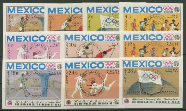 Jemen (Königreich) 1968 Goldmedaillengewinner Mexiko 604/13 B postfrisch