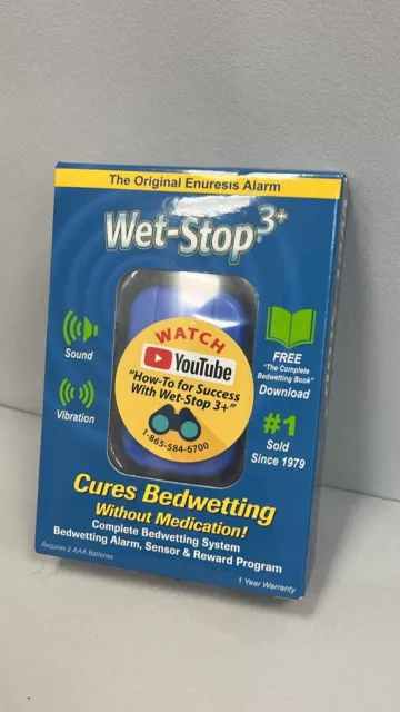 Wet-Stop 3 Bedwetting Alarm (BLUE) 6 Alarms & Vibration , Potty Training