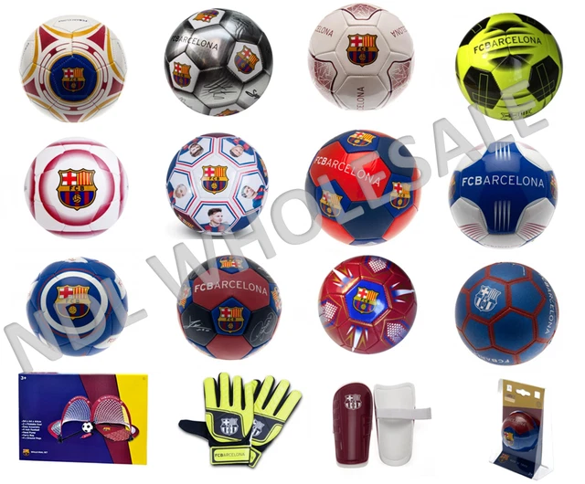 BARCELONA FCB FOOTBALL Goalkeeper gloves Shin pads Pump Gift sold