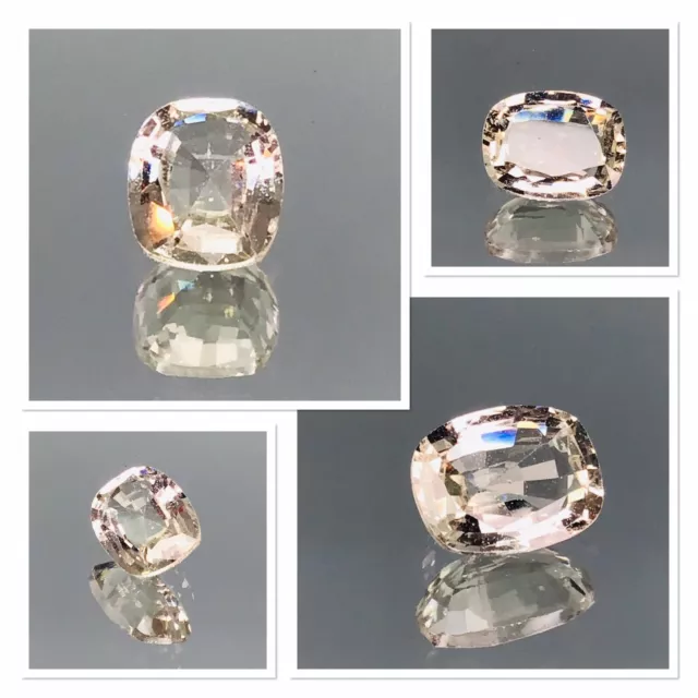 Untreated Sapphire Natural Untreated Unheated 1.55 Carat Cushion Cut champagne