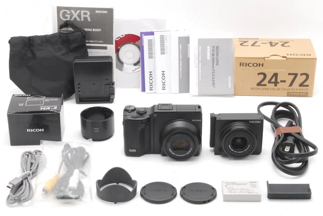 2 Lens [TOP MINT] Ricoh GXR Digital Camera P10 S10 HA-3 Kit Box Case From JAPAN