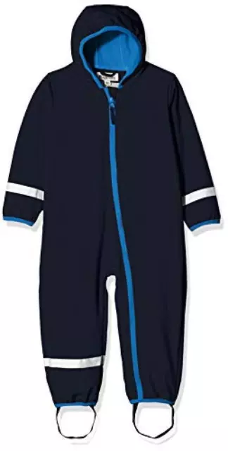 (TG. 74) Playshoes Softshell-Overall Tuta da Neve, Blu (Marine 11), 74 Unisex-Bi