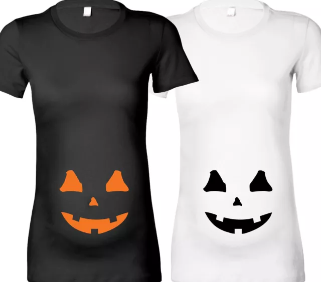 Halloween Maternity T-Shirt Pumpkin Bump Womens Ladies Tshirt Top Gift