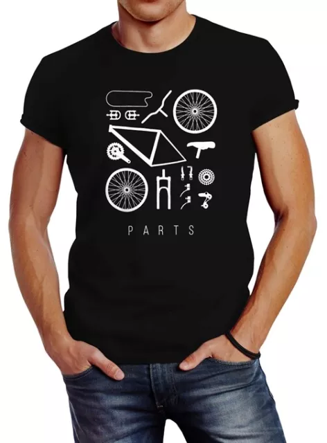 Fahrrad Teile Herren T-Shirt Bicycle Parts Neverless®