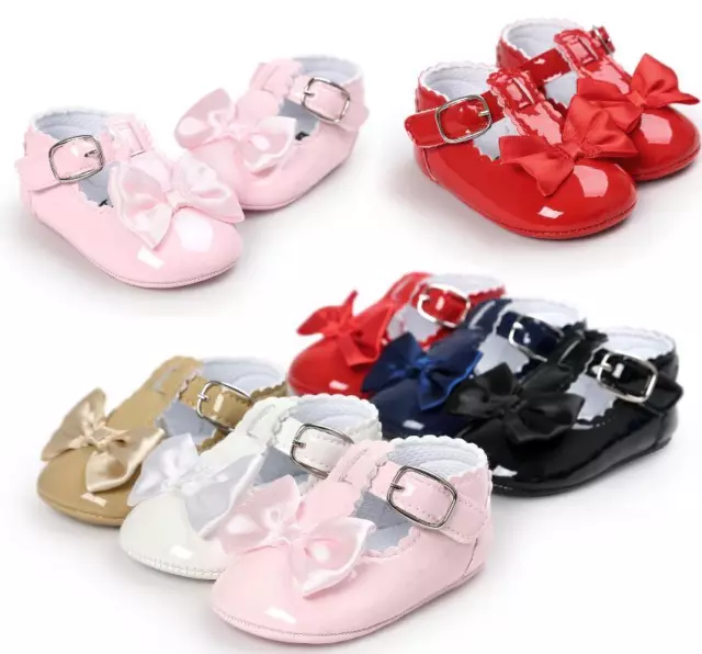 Baby Girl Princess Pram Shoes Infant Dress Shoes Mary Jane Shoes Newborn to 18 M