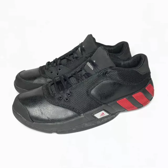 ADIDAS MENS SIZE 11 Black Red Athletic Basketball Shoes CLU600001