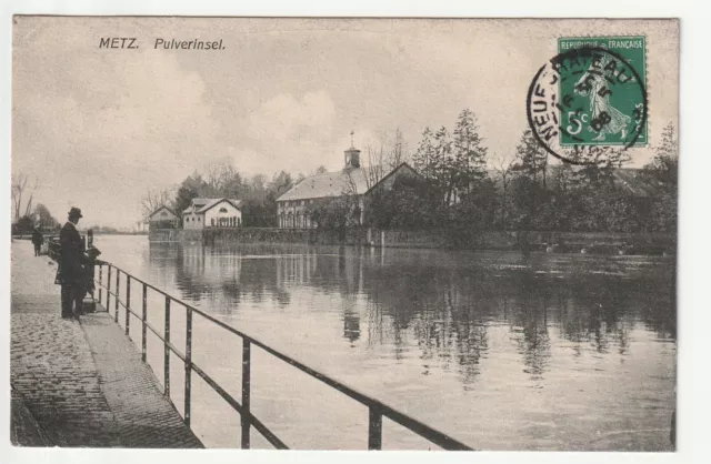 METZ - Moselle - CPA 57 - Pulverinsel