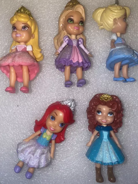 disney princess mini toddler dolls x 5 3.5 inch posable