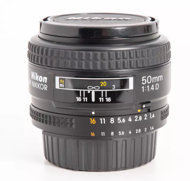 Nikon AF Nikkor 50mm f/1.4 D *Exc+ Fast Sharp Prime Lens FX & DX