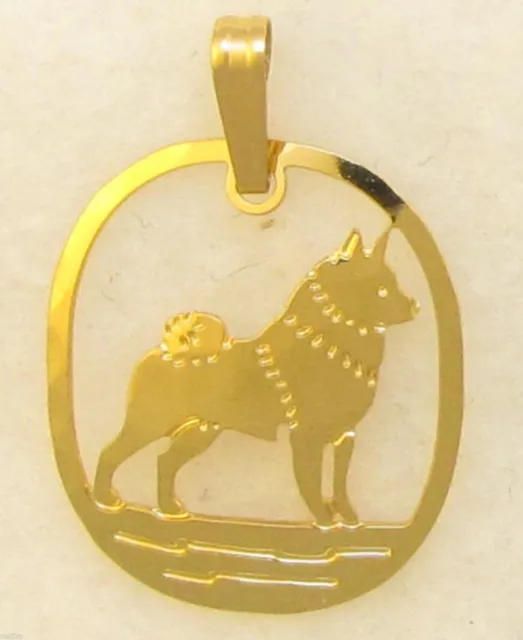 Norwegian Elkhound Pendant by Touchstone Dog Designs