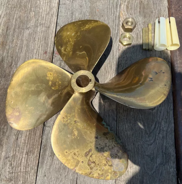 Large Boat Propeller Brass Grand Rapids Michigan 18Lh19 Vintage Antique