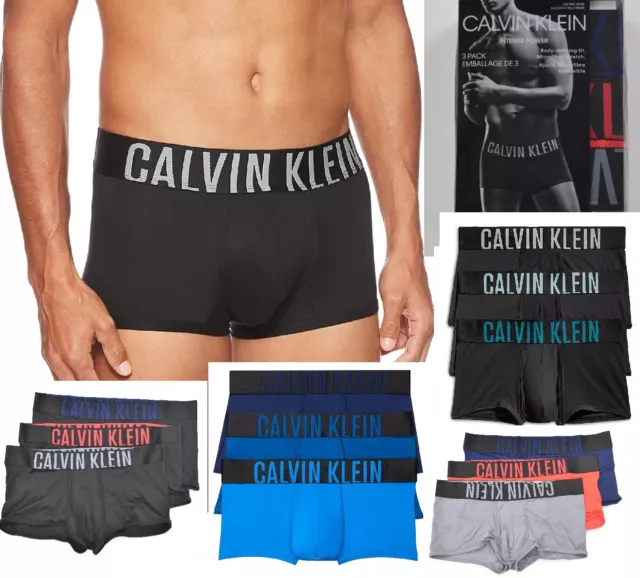 Men's Calvin Klein 3 Pack Intense Power Microfiber Low Rise Trunk NB2593