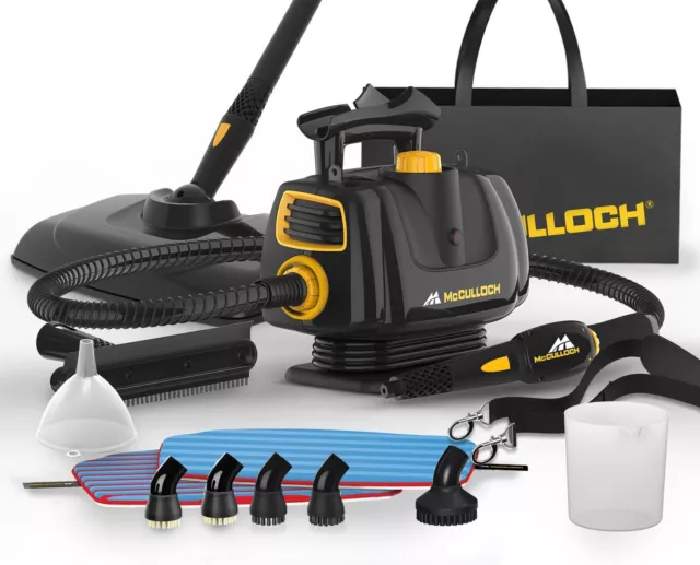 McCulloch MC1270 Portable Power Steam Cleaner with 16-Piece Accessories