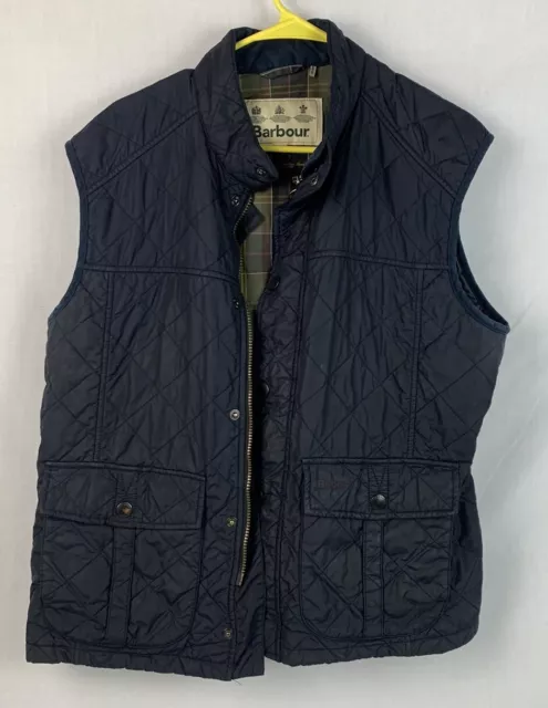 Barbour Explorer Gilet Vest Navy Original Tartan Plaid Quilted Jacket Mens Large