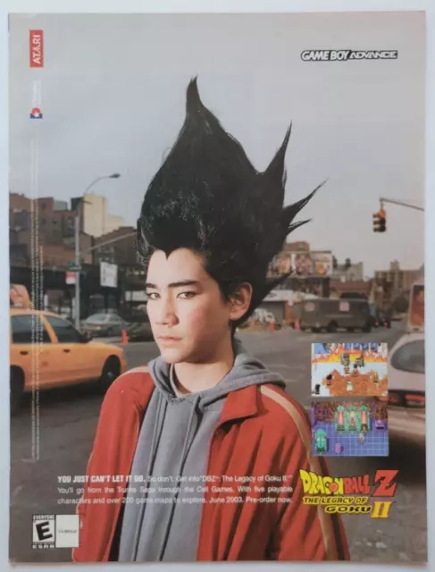 2003 Dragon Ball Z Legacy Of Goku II Game Boy Advance Nintendo Power Ad 8x10.5"